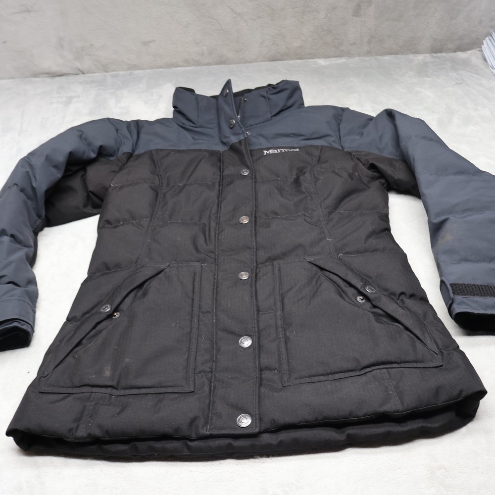 Marmot Down Jacket Women Medium Black Southgate 700 Fill Insulated Winter Puffer
